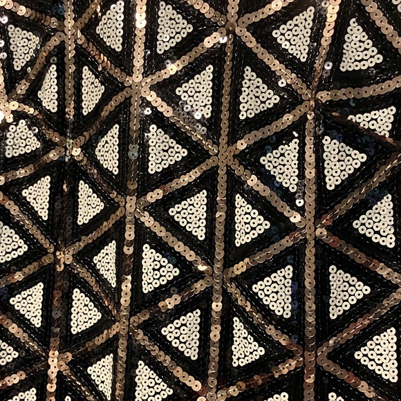 Lulu’s Geometric Sequin Long Sleeve Sheath Dress M VGUC - Picture 5 of 5